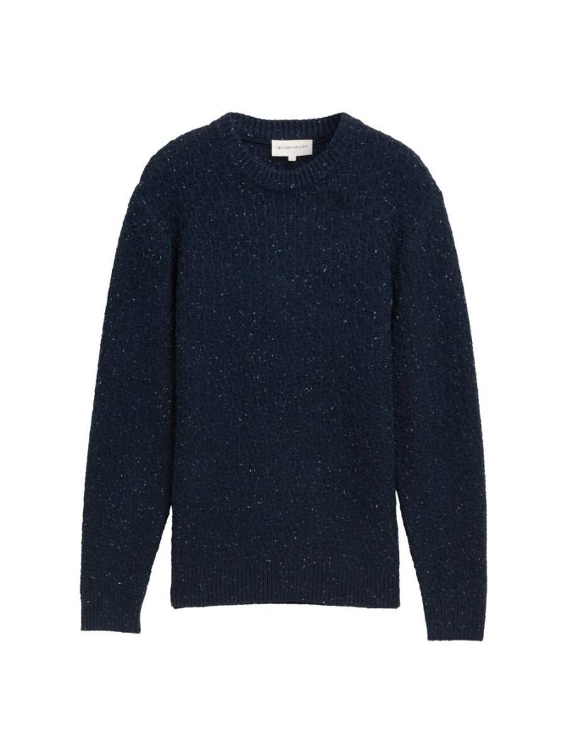 Tom Tailor - Strickpullover mit Struktur blau - Gr. - XXL von Tom Tailor
