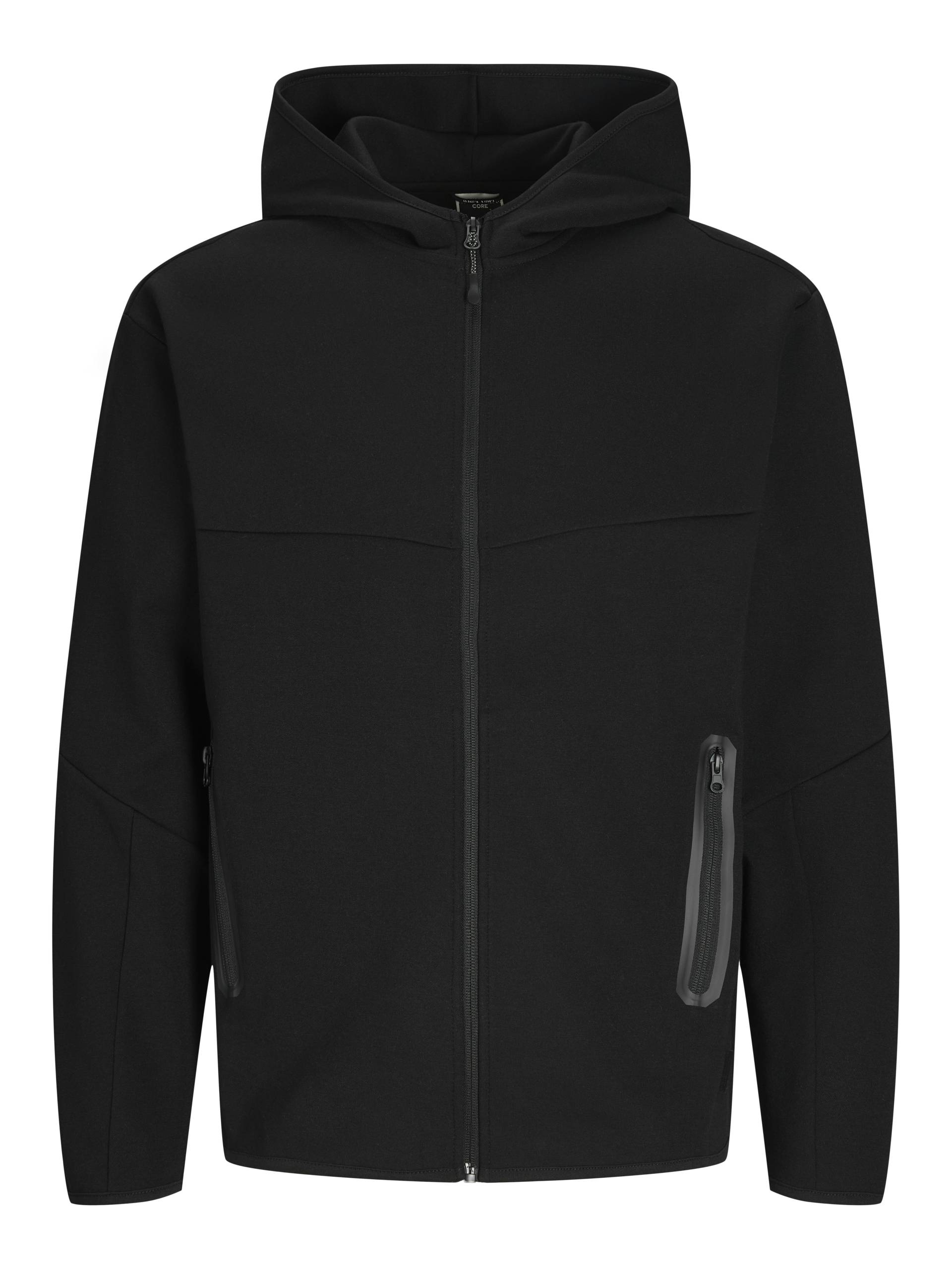 JACK&JONES - JCOFUSION SWEAT ZIP HOOD NOOS black - Gr. - XXL von JACK&JONES