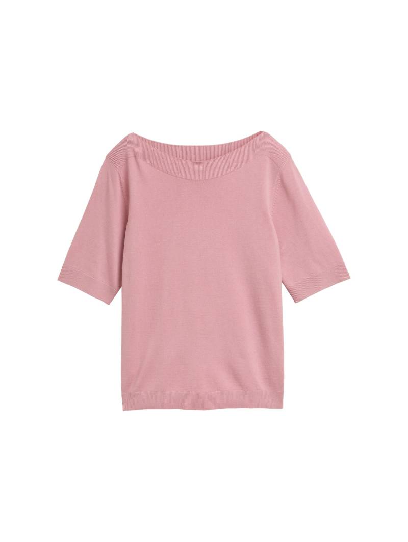 Tom Tailor - Strickpullover mit U-Boot-Ausschnitt morning pink - Gr. - L von Tom Tailor