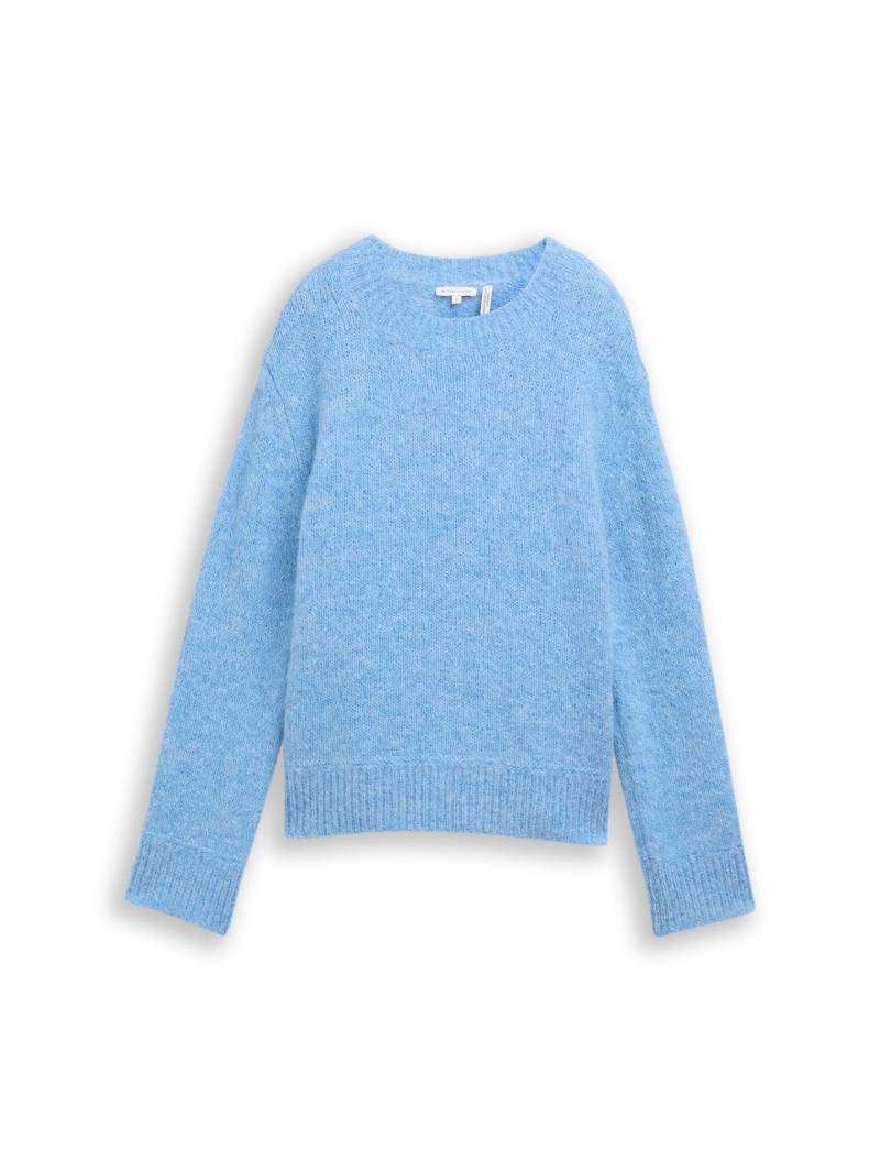 Tom Tailor - Strickpullover mit Wollanteil light fjord blue melange - Gr. - XXL von Tom Tailor
