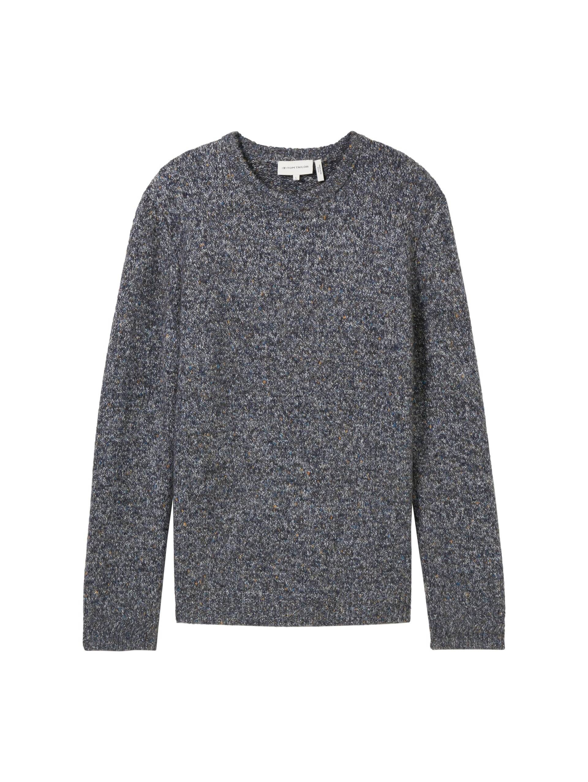 Tom Tailor - Strickpullover mit Wollanteil navy peanut fancy multicolor - Gr. - XXL von Tom Tailor