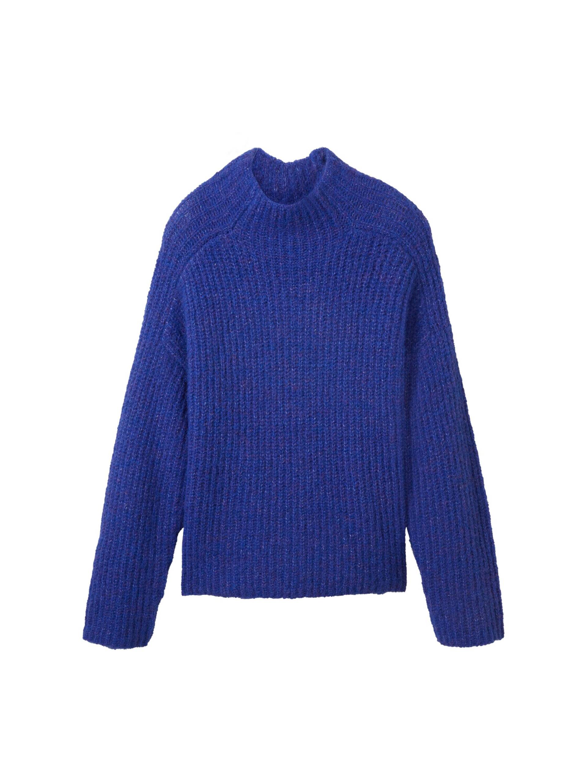 Tom Tailor - Strickpullover mit recyceltem Polyester crest blue melange - Gr. - XXL von Tom Tailor