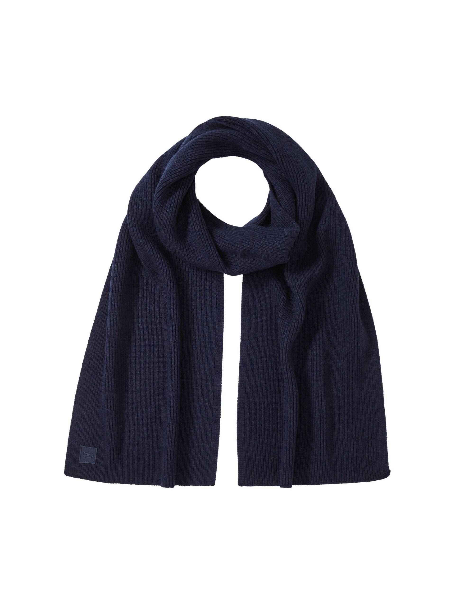 Tom Tailor - Strickschal in Melange Optik knitted navy melange - Gr. - OS von Tom Tailor