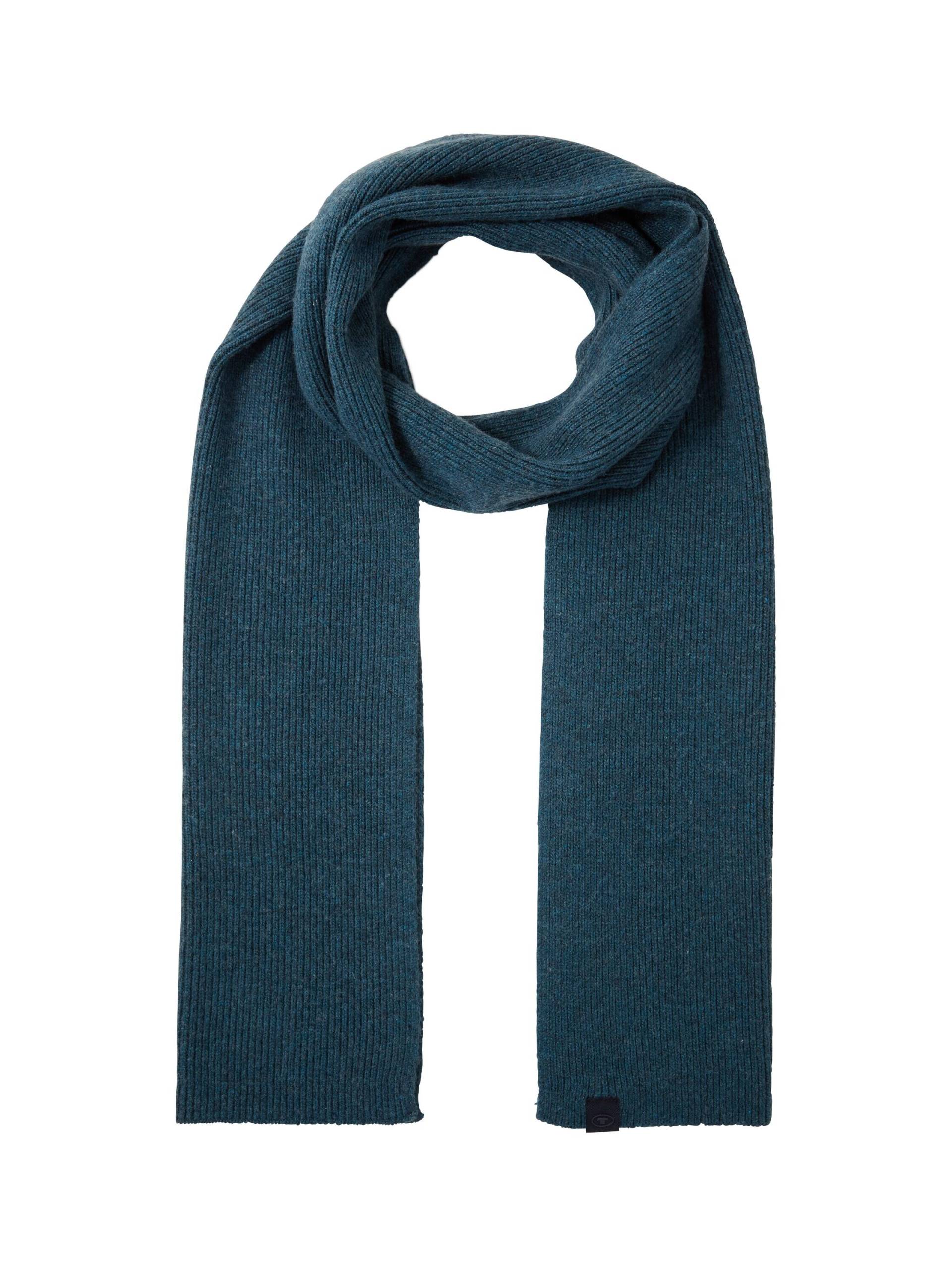 Tom Tailor - Strickschal mit Wollanteil real teal blue melange - Gr. - OS von Tom Tailor