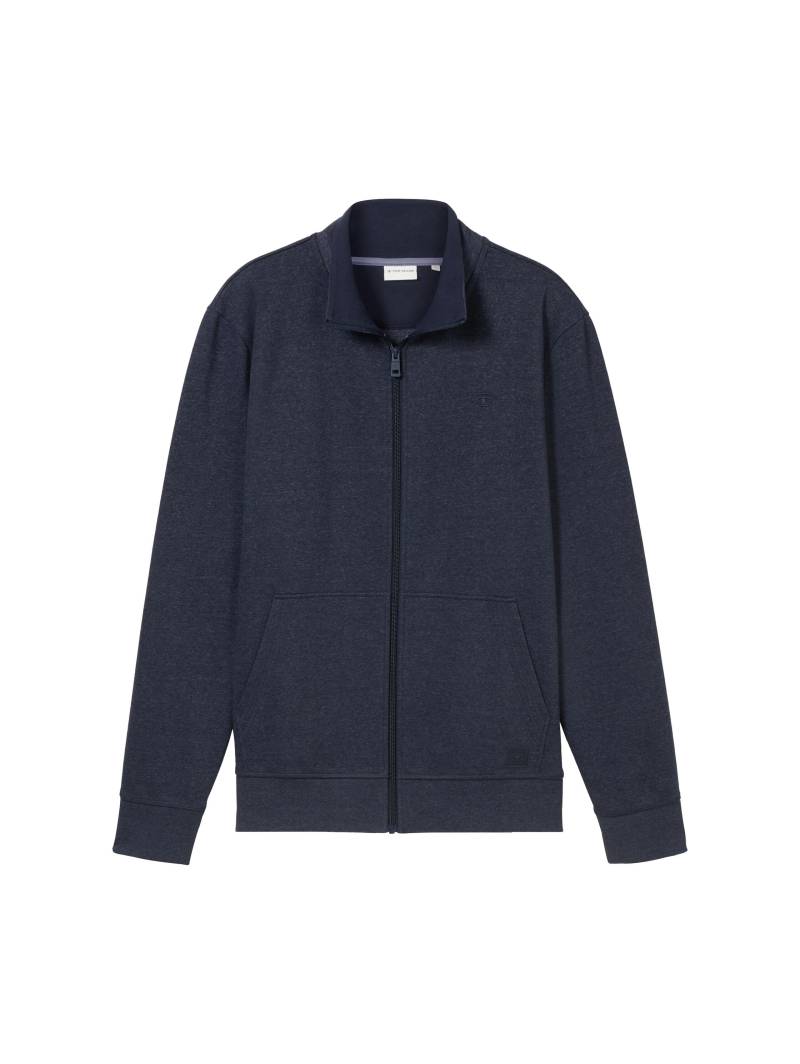 Tom Tailor - Sweatjacke in Melange Optik sky captain blue white melange - Gr. - XXL von Tom Tailor