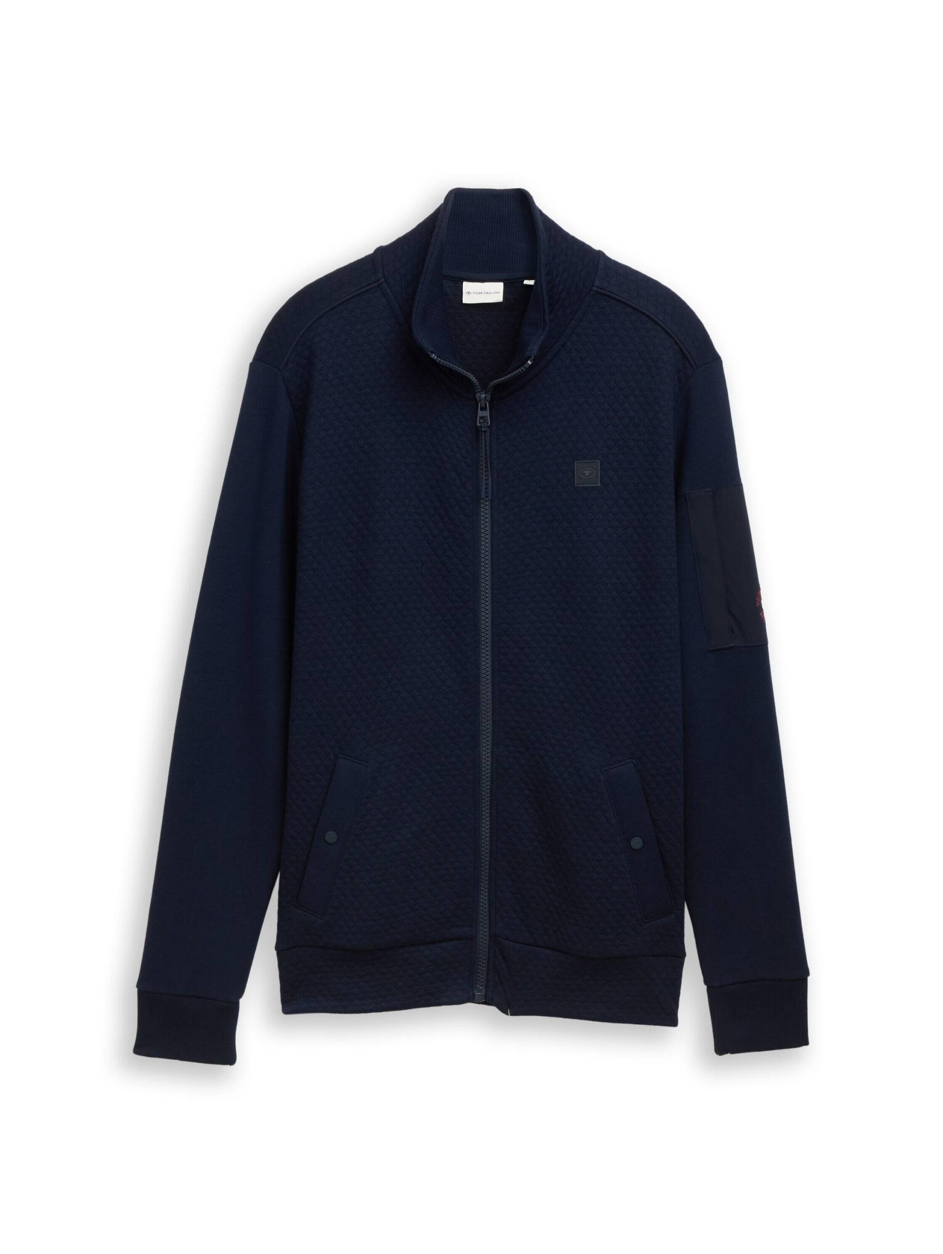 Tom Tailor - Sweatjacke mit Ärmeltasche sky captain blue - Gr. - L von Tom Tailor