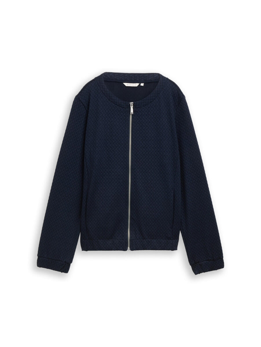 Tom Tailor - Sweatjacke mit Eingriffstaschen blau - Gr. - XS von Tom Tailor