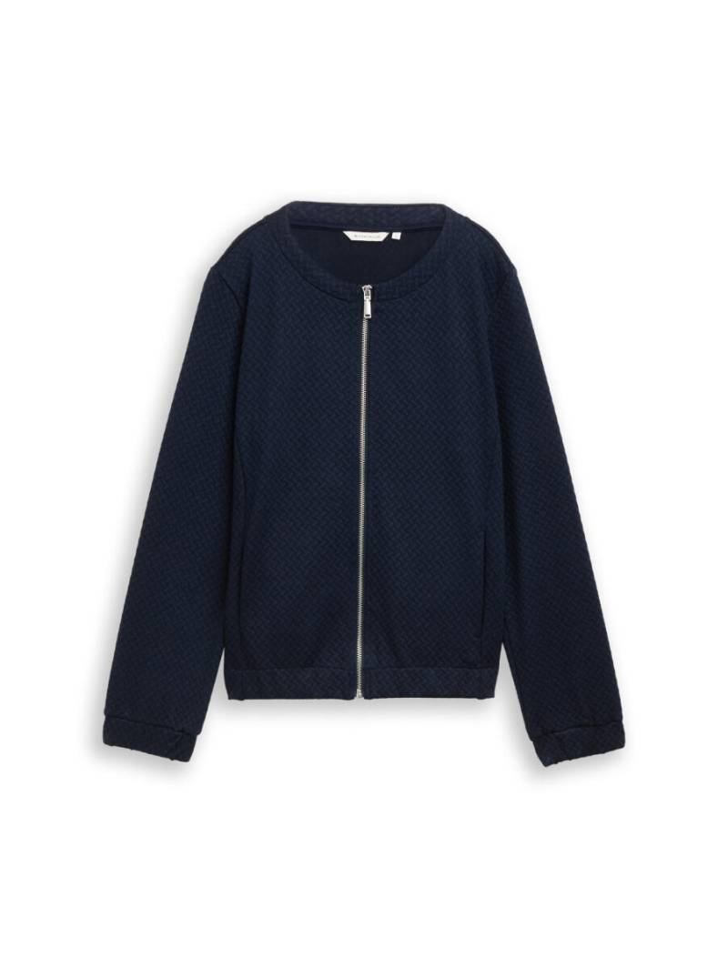 Tom Tailor - Sweatjacke mit Eingriffstaschen blau - Gr. - XS von Tom Tailor