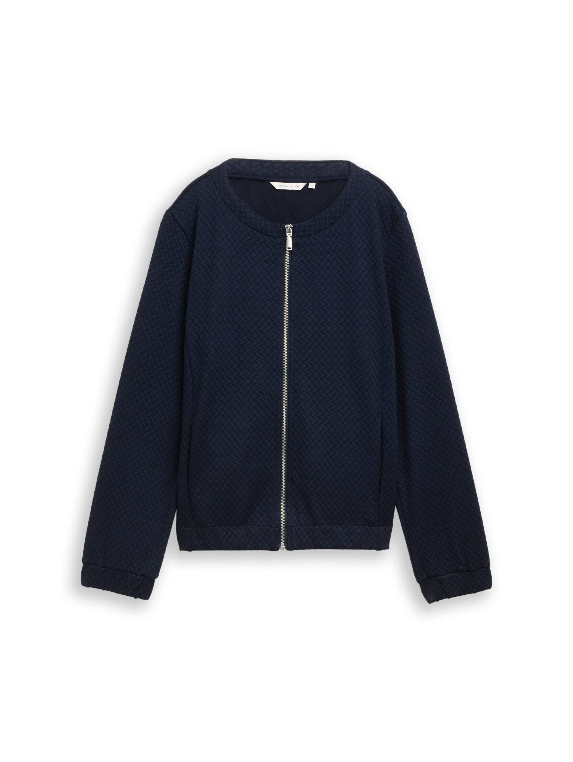 Tom Tailor - Sweatjacke mit Eingriffstaschen sky captain blue - Gr. - XXXL von Tom Tailor