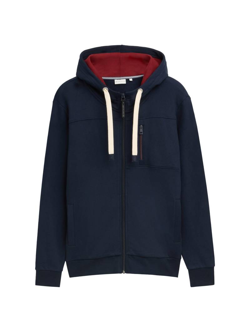 Tom Tailor - Sweatjacke mit Kapuze sky captain blue - Gr. - M von Tom Tailor