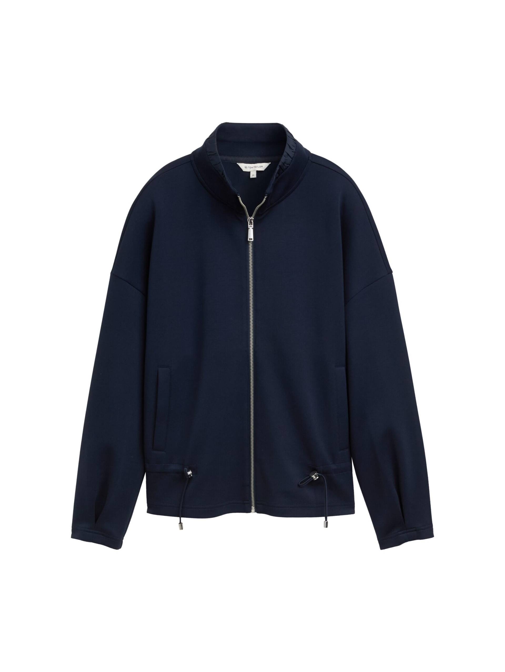 Tom Tailor - Sweatjacke mit Nylon-Einsätzen sky captain blue - Gr. - XS von Tom Tailor