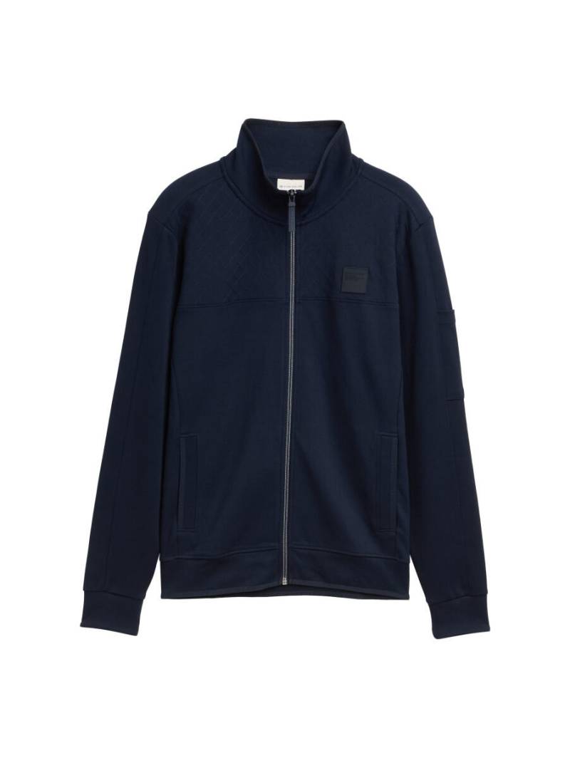 Tom Tailor - Sweatjacke mit Stehkragen blau - Gr. - XXXL von Tom Tailor