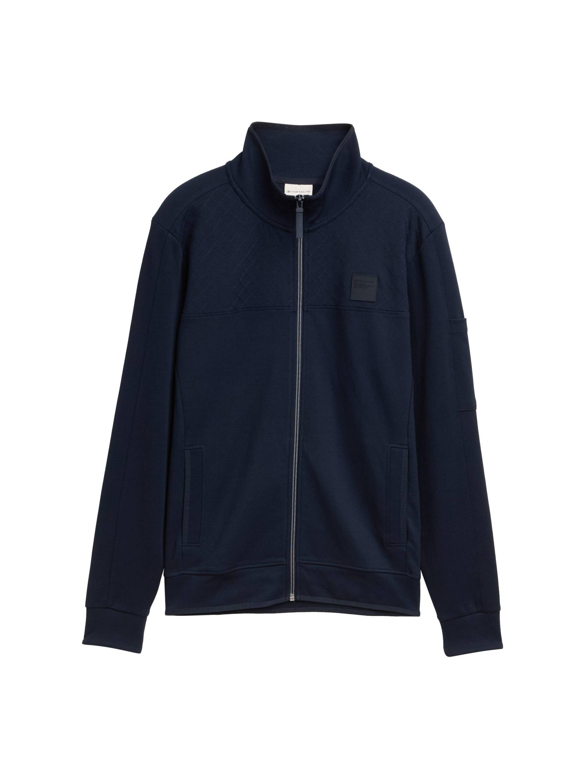 Tom Tailor - Sweatjacke mit Stehkragen sky captain blue - Gr. - S von Tom Tailor