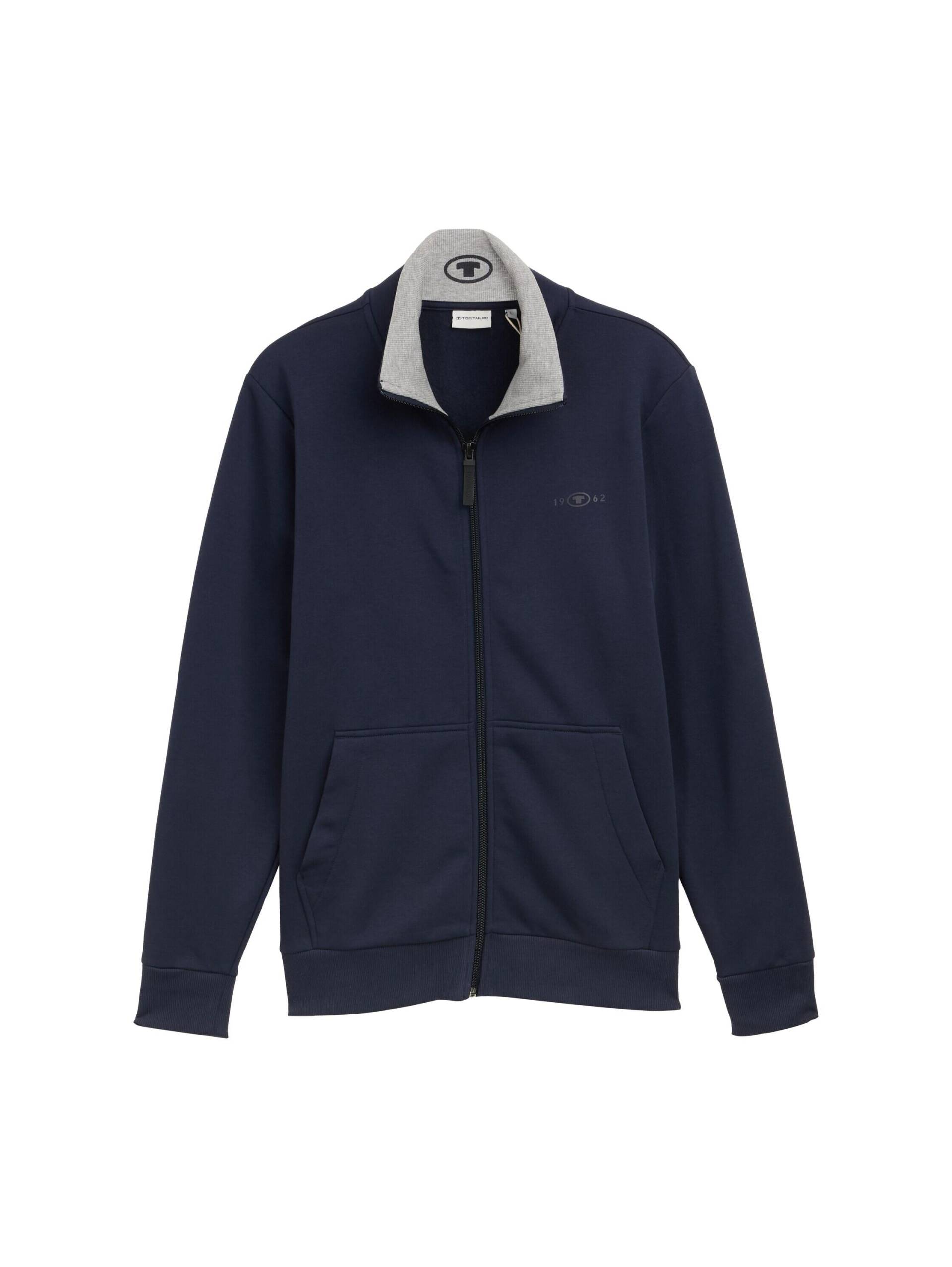 Tom Tailor - Sweatjacke mit Stehkragen sky captain blue - Gr. - XXXL von Tom Tailor
