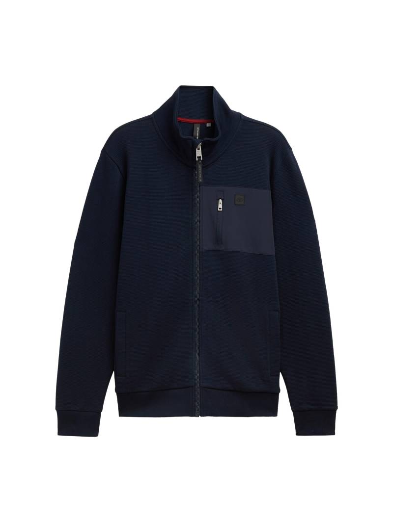 Tom Tailor - Sweatjacke mit Stehkragen und Reißverschluss sky captain blue - Gr. - XL von Tom Tailor