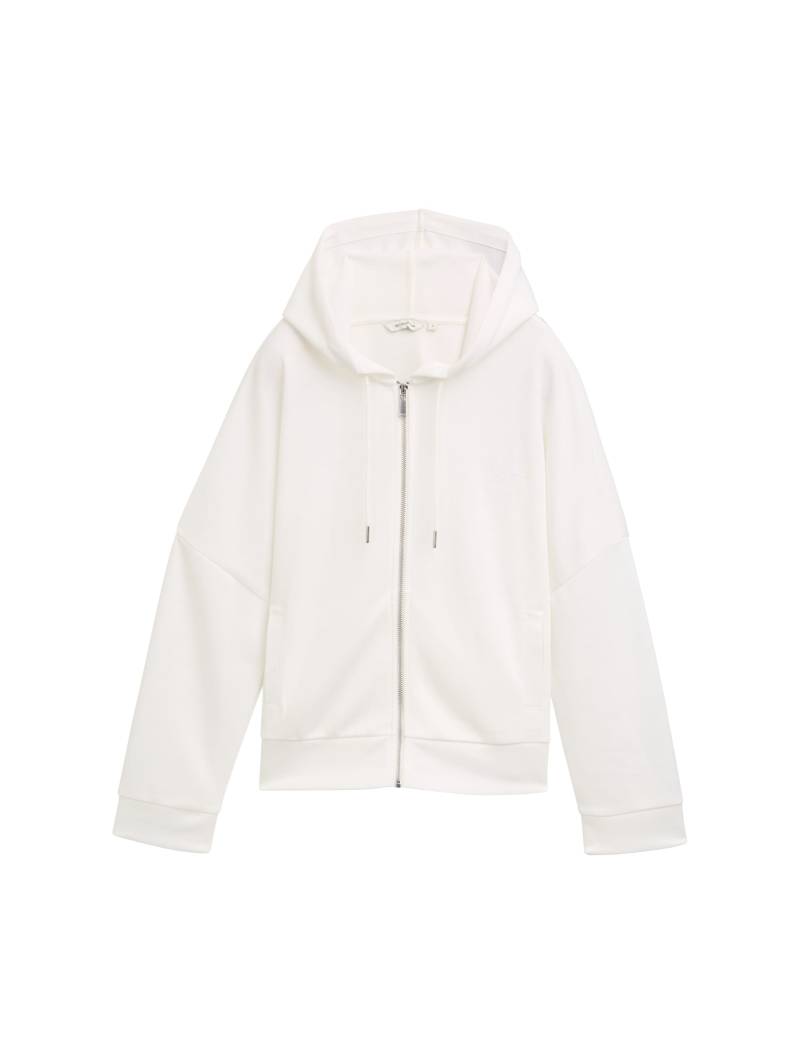 Tom Tailor - Sweatjacke mit Stickerei whisper white - Gr. - S von Tom Tailor