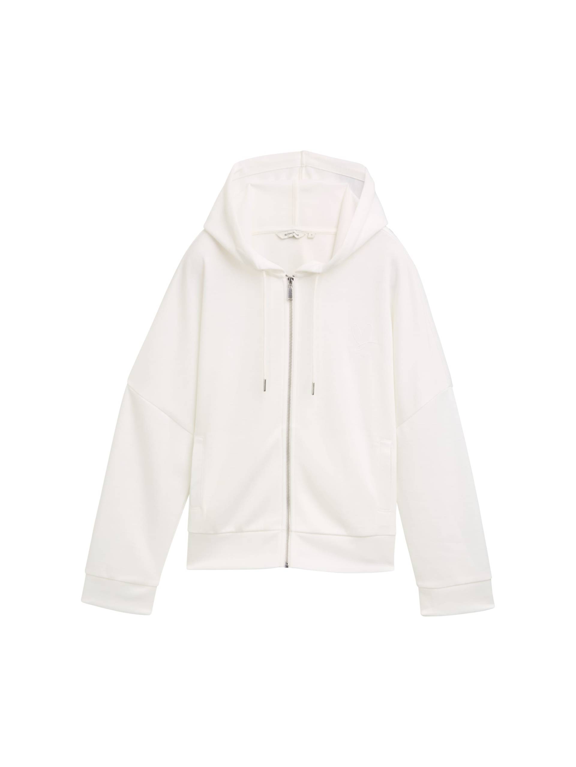 Tom Tailor - Sweatjacke mit Stickerei whisper white - Gr. - XXL von Tom Tailor