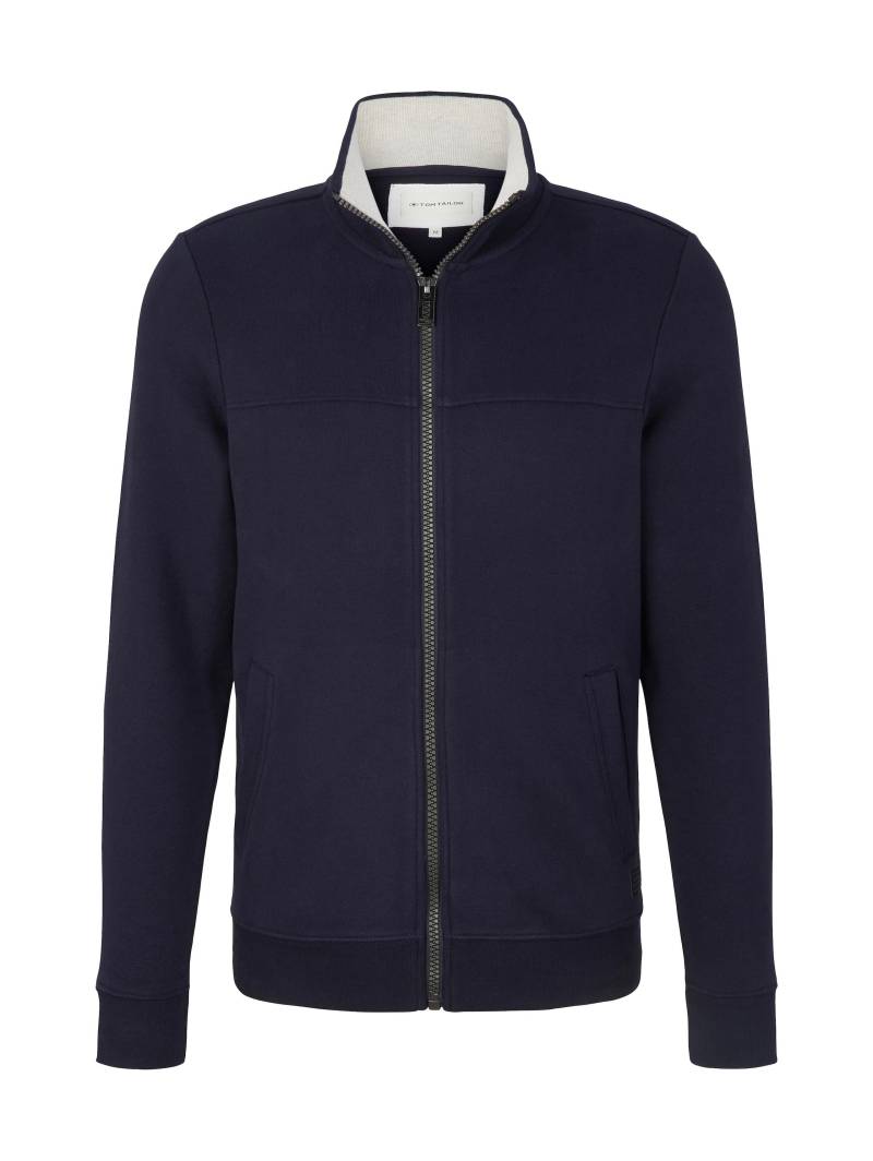Tom Tailor - Sweatjacke mit Ziernaht knitted navy - Gr. - XL von Tom Tailor