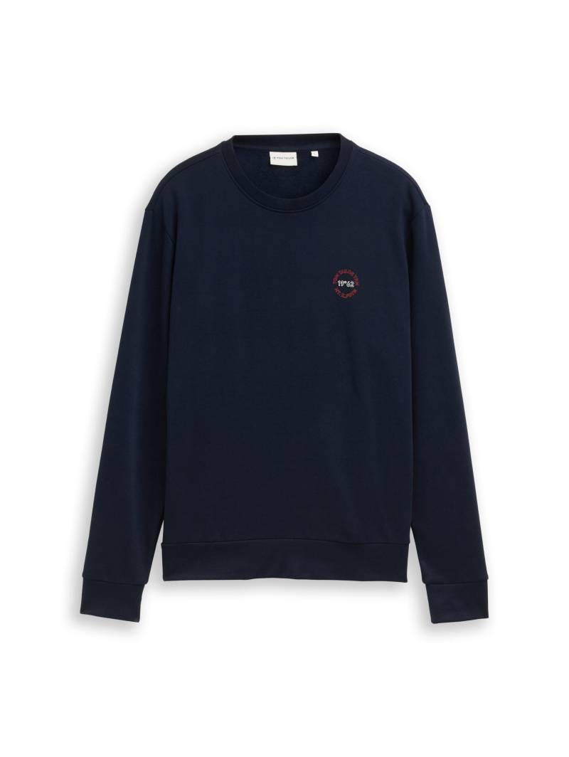 Tom Tailor - Sweatshirt mit Logo-Print sky captain blue - Gr. - L von Tom Tailor