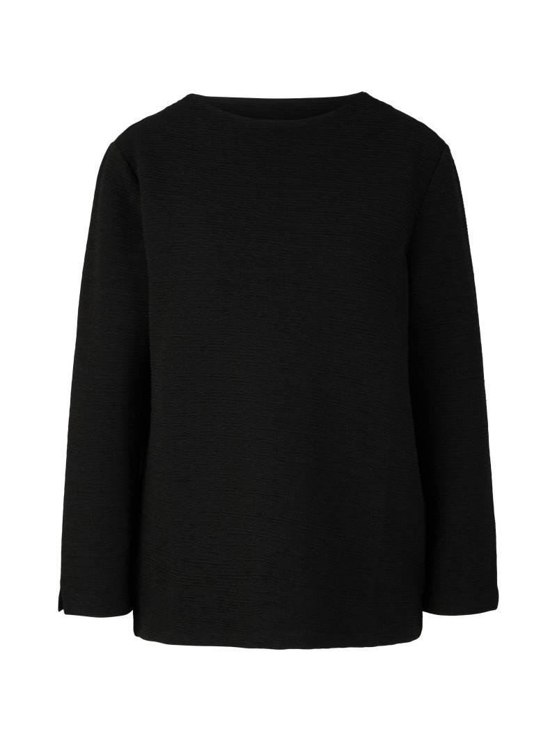 Tom Tailor - Sweatshirt mit Ottoman Struktur deep black - Gr. - M von Tom Tailor