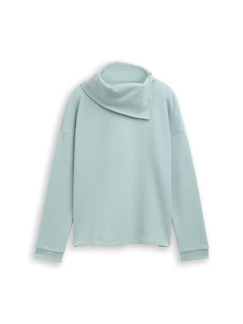 Tom Tailor - Sweatshirt mit Rollkragen white moss melange - Gr. - XXL von Tom Tailor