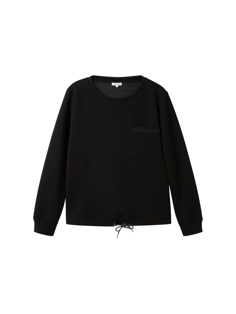 Tom Tailor - Sweatshirt mit Rundhalsausschnitt deep black - Gr. - L von Tom Tailor