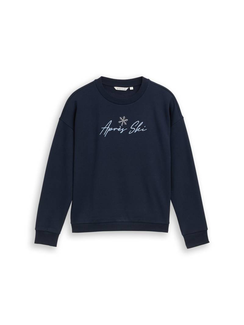 Tom Tailor - Sweatshirt mit Rundhalsausschnitt sky captain blue - Gr. - M von Tom Tailor