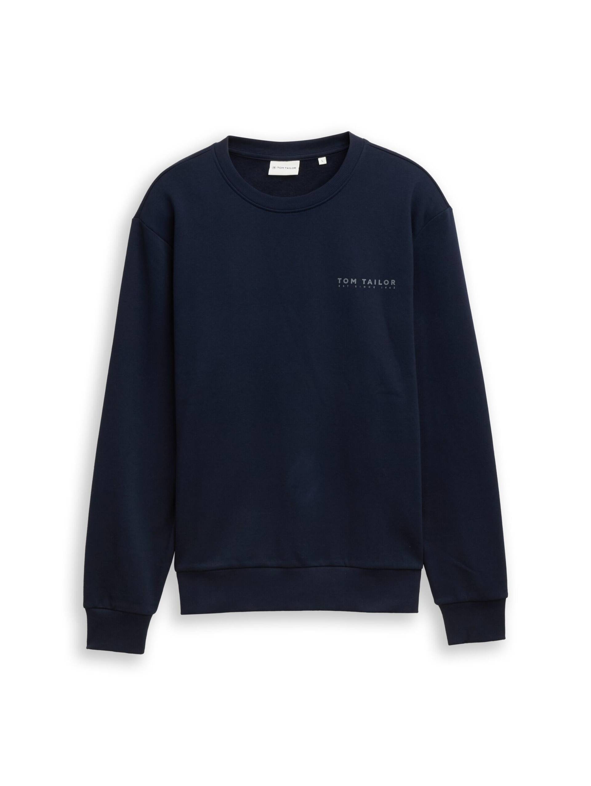 Tom Tailor - Sweatshirt mit Rundhalsausschnitt sky captain blue - Gr. - XXL von Tom Tailor