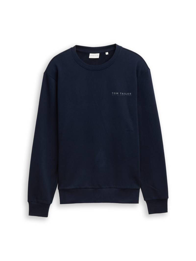 Tom Tailor - Sweatshirt mit Rundhalsausschnitt sky captain blue - Gr. - XXL von Tom Tailor