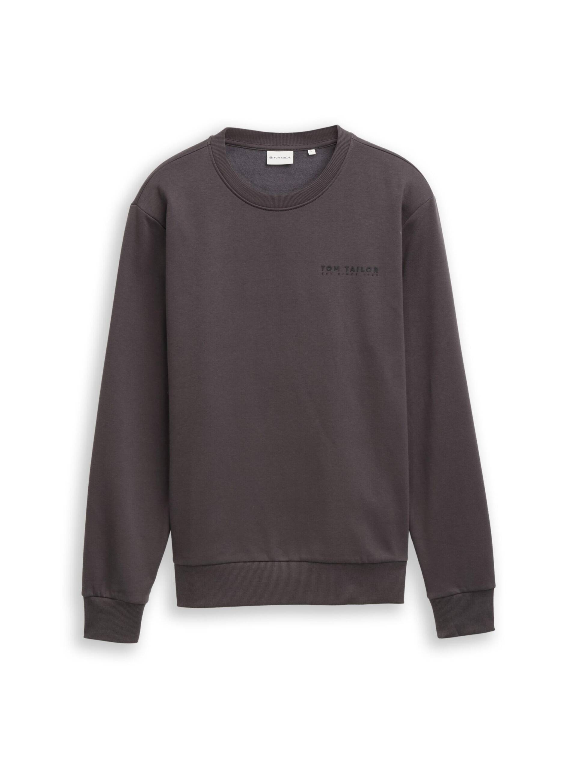 Tom Tailor - Sweatshirt mit Rundhalsausschnitt tarmac grey - Gr. - XXL von Tom Tailor