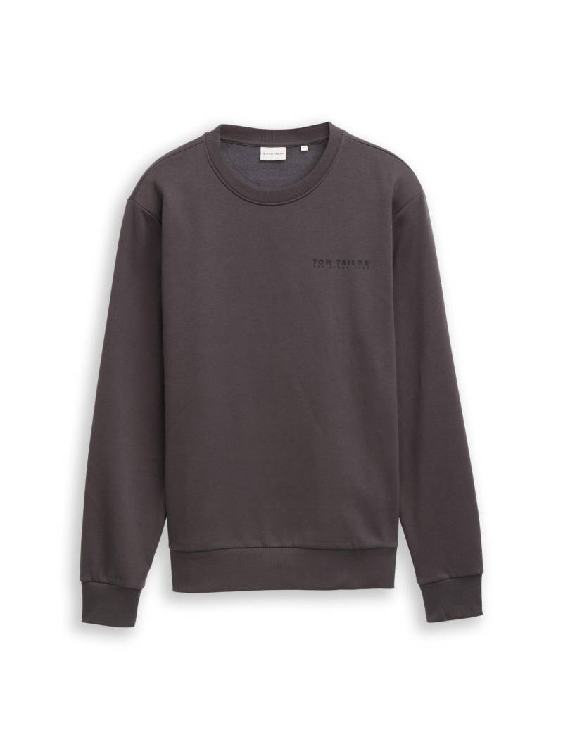 Tom Tailor - Sweatshirt mit Rundhalsausschnitt tarmac grey - Gr. - XXL von Tom Tailor