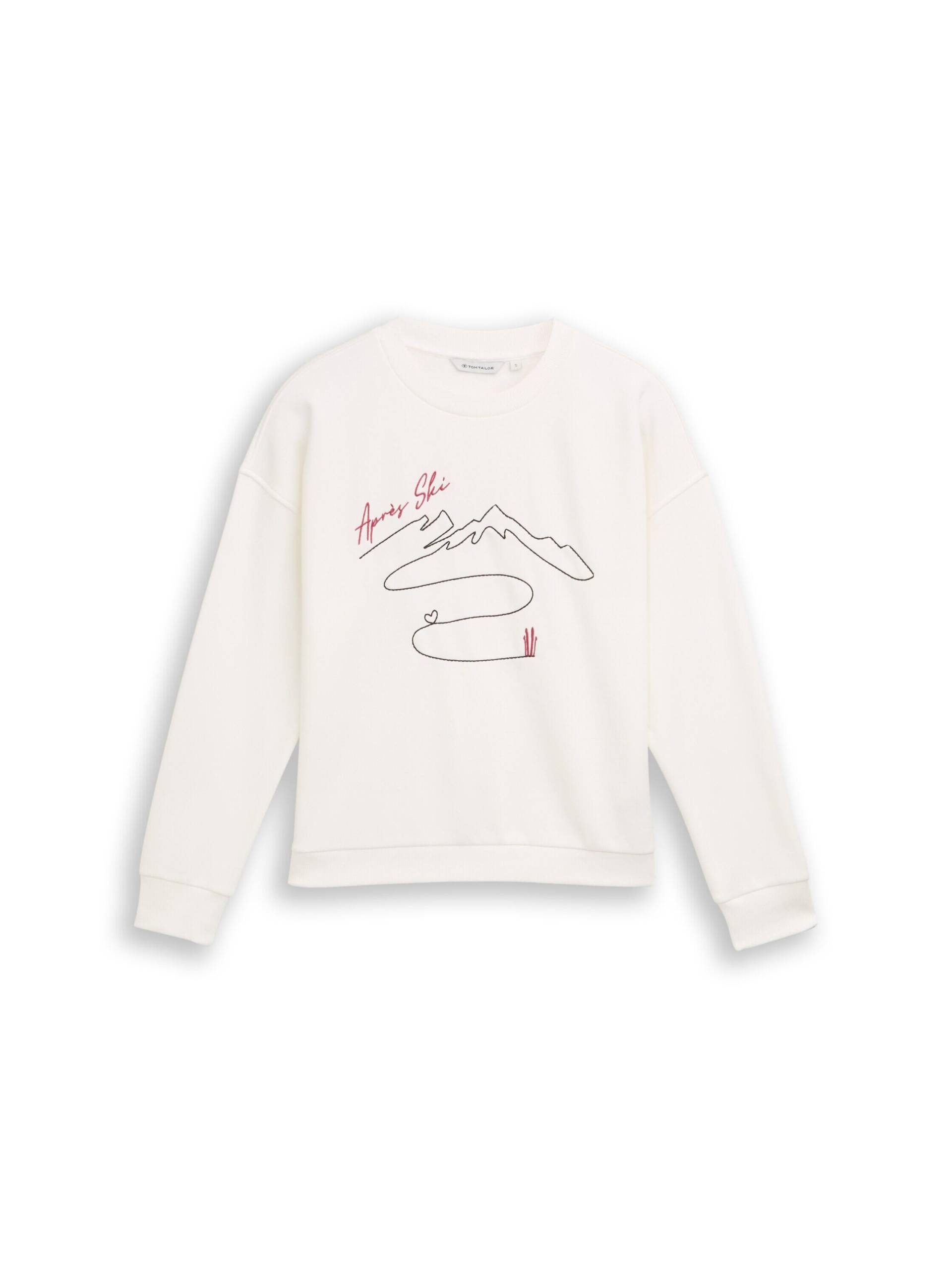 Tom Tailor - Sweatshirt mit Rundhalsausschnitt whisper white - Gr. - XS von Tom Tailor