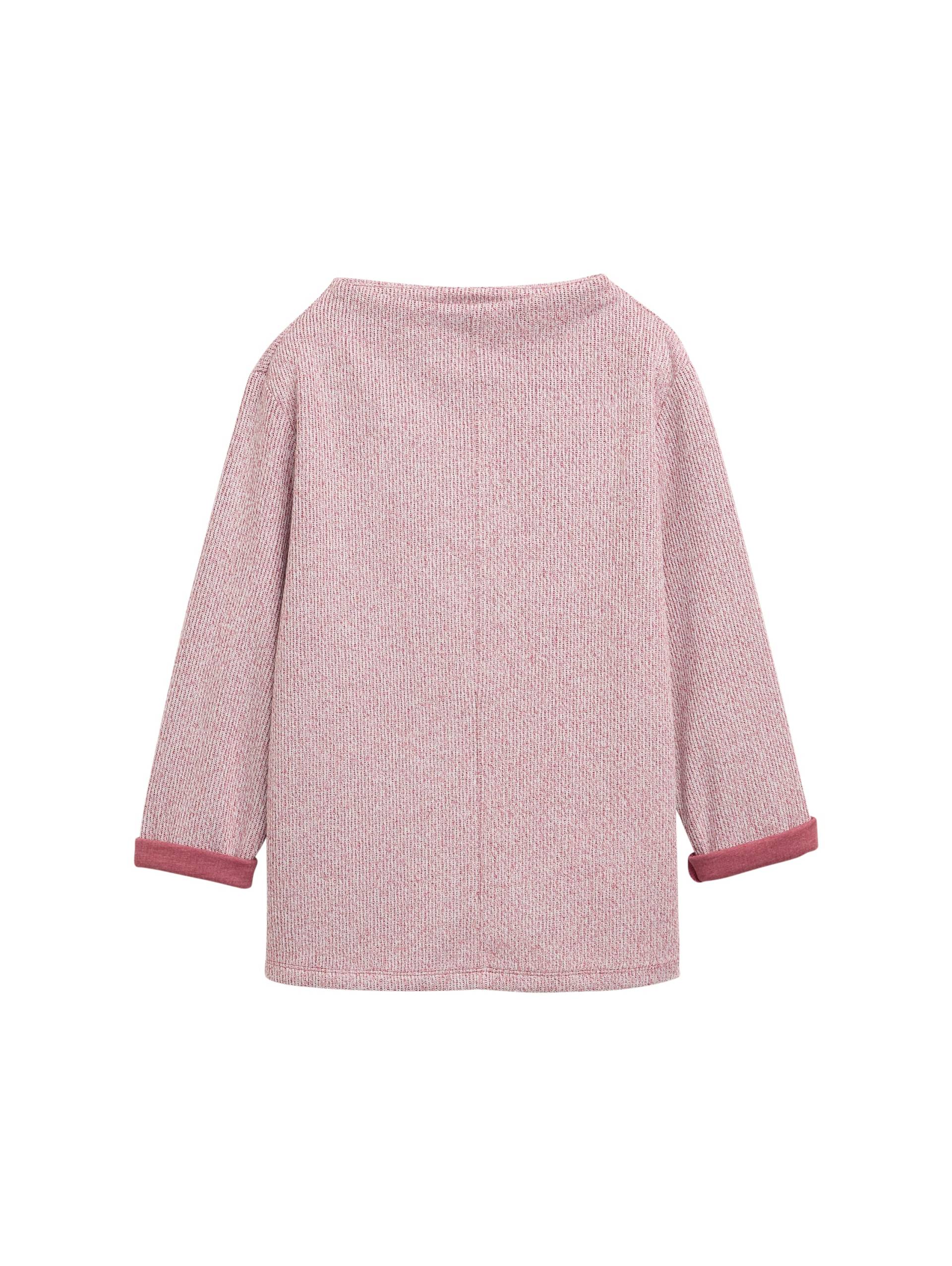 Tom Tailor - Sweatshirt mit Stehkragen rumba red melange - Gr. - M von Tom Tailor