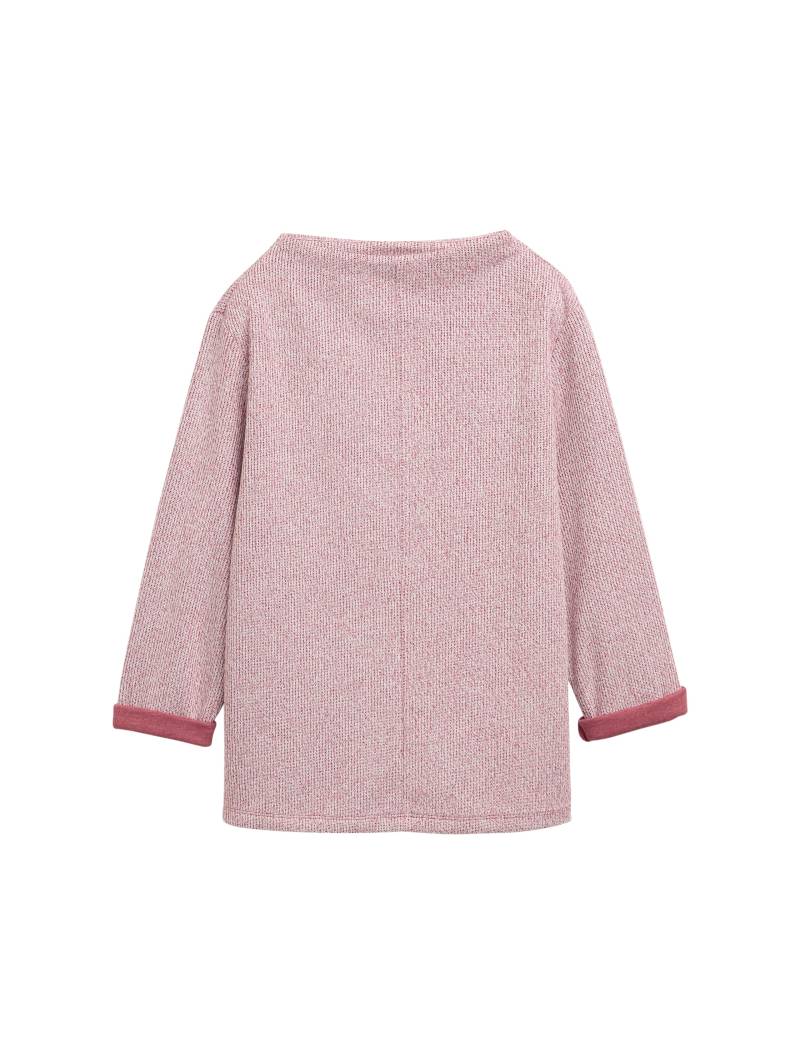 Tom Tailor - Sweatshirt mit Stehkragen rumba red melange - Gr. - S von Tom Tailor