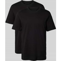 Tom Tailor T-Shirt im unifarbenen Design im 2er-Pack in Black, Größe L von Tom Tailor