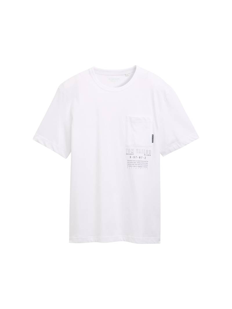 Tom Tailor - T-Shirt mit Brusttasche white - Gr. - M von Tom Tailor
