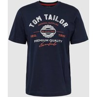 Tom Tailor T-Shirt mit Label-Print in Marine, Größe XXXL von Tom Tailor