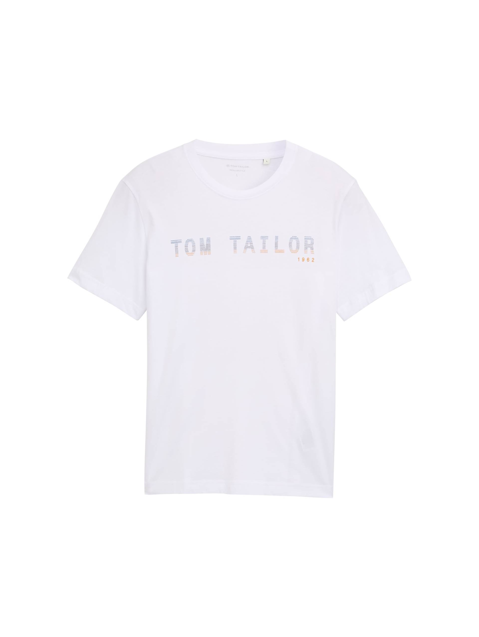 Tom Tailor - T-Shirt mit Logo-Print white - Gr. - XXXL von Tom Tailor