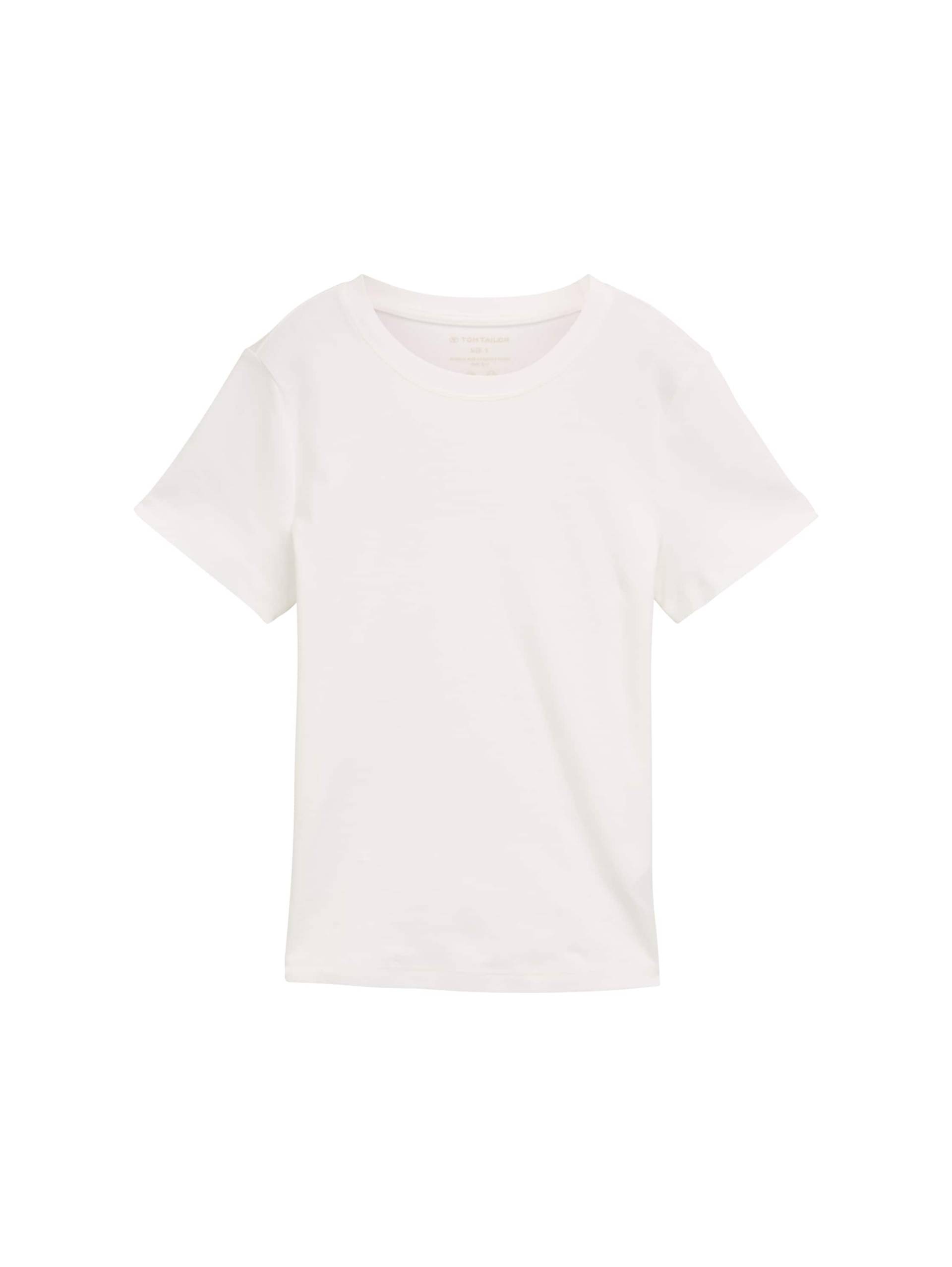 Tom Tailor - T-Shirt mit Rundhalsausschnitt whisper white - Gr. - XXXL von Tom Tailor