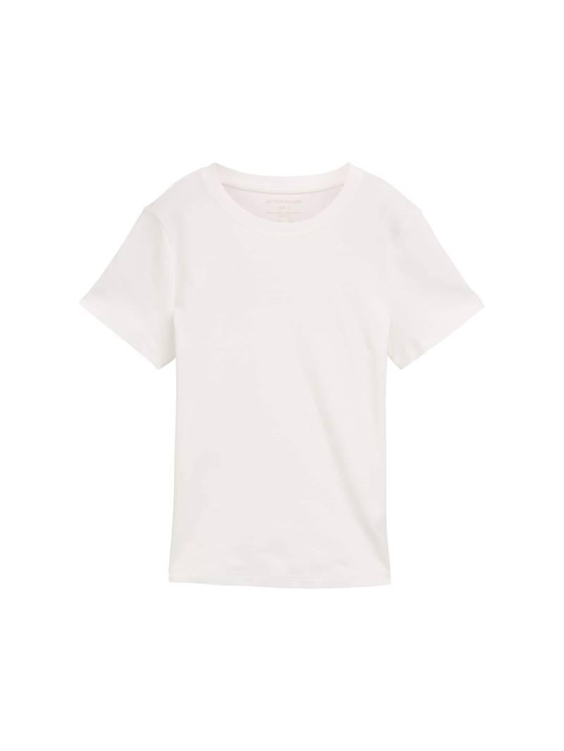 Tom Tailor - T-Shirt mit Rundhalsausschnitt whisper white - Gr. - XXXL von Tom Tailor