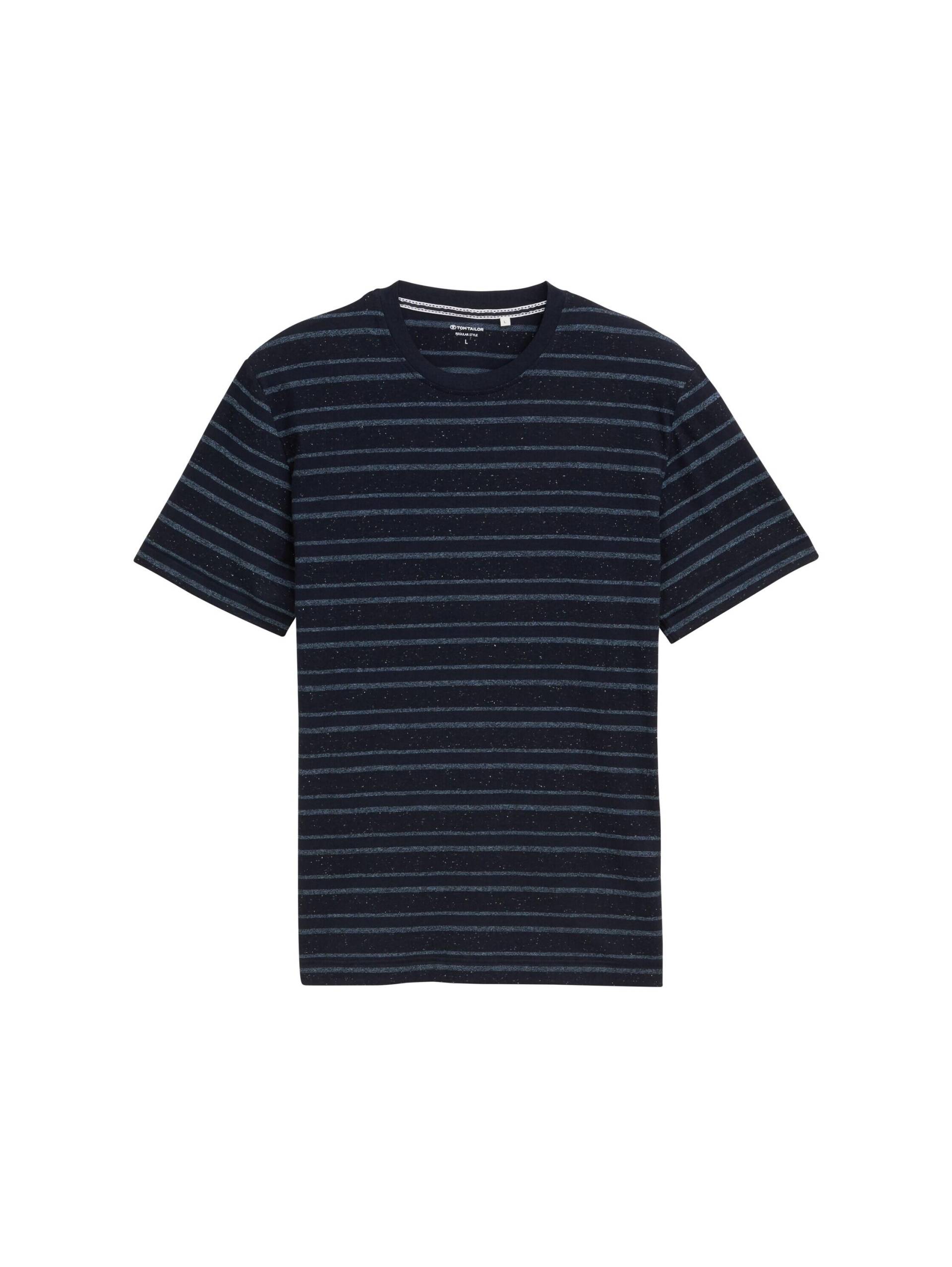 Tom Tailor - T-Shirt mit Streifenmuster navy multicolor nep stripe - Gr. - XXL von Tom Tailor