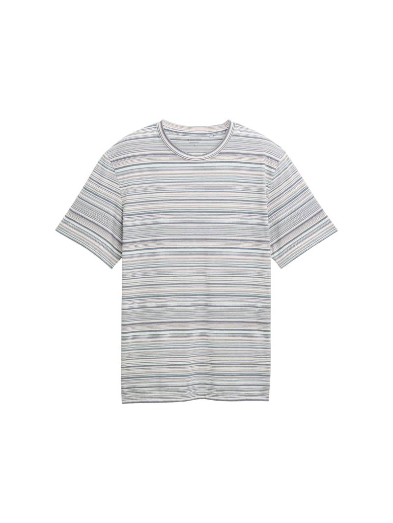Tom Tailor - T-Shirt mit Streifenmuster white multicolor stripes - Gr. - XXXL von Tom Tailor