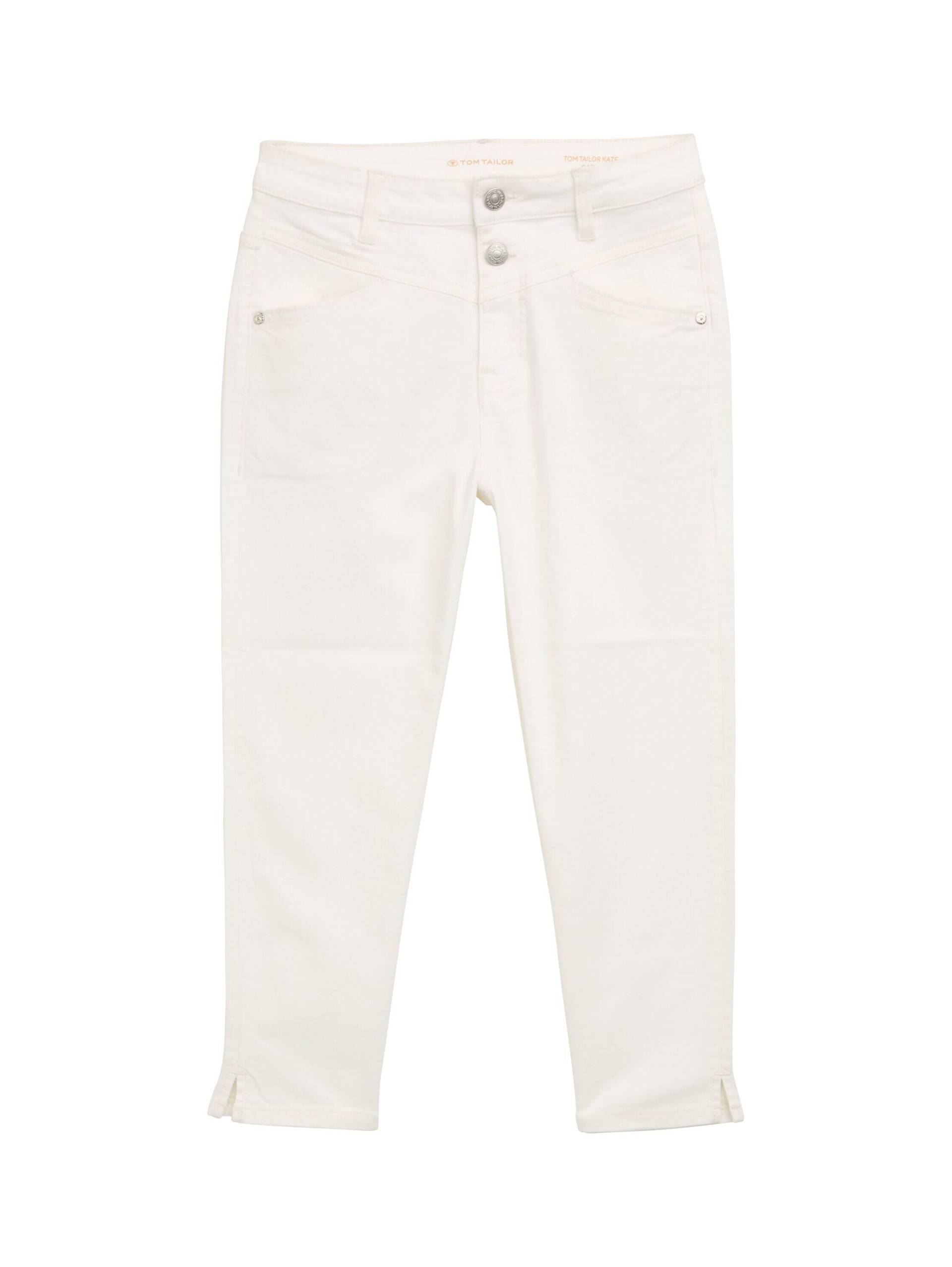 Tom Tailor - TTKATE SLIM CAPRI Jeans whisper white - Gr. - 28 von Tom Tailor