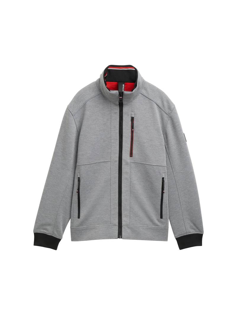 Tom Tailor - Übergangsjacke mit Reflektoren steel knitted structure - Gr. - L von Tom Tailor