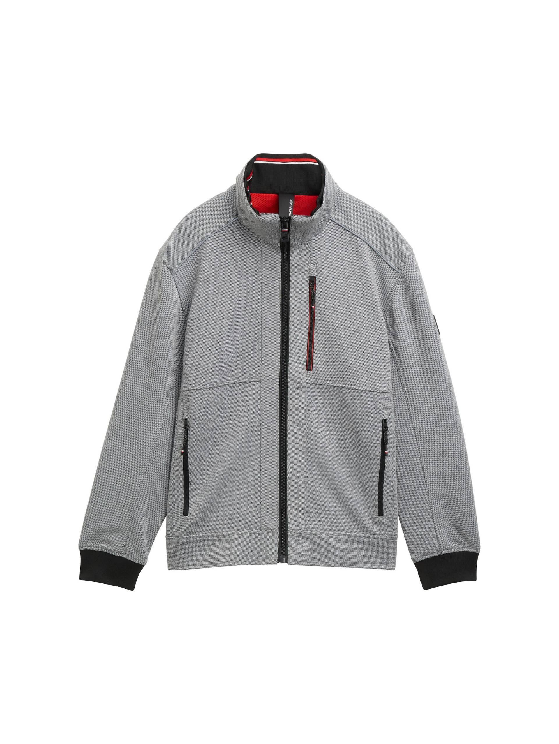 Tom Tailor - Übergangsjacke mit Reflektoren steel knitted structure - Gr. - XXXL von Tom Tailor