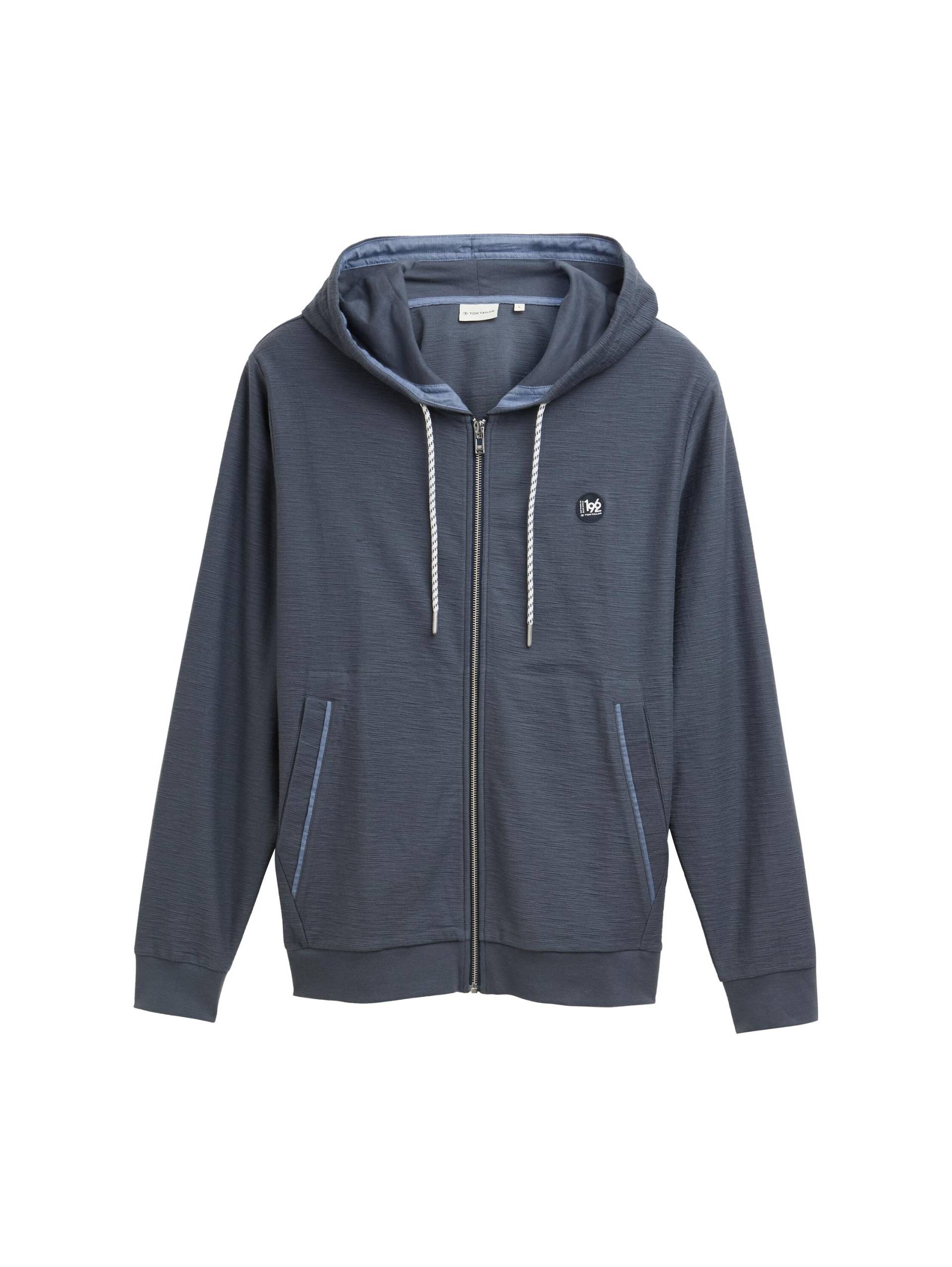 Tom Tailor - Ultralight Sweatjacke mit Kapuze blueish grey - Gr. - XXXL von Tom Tailor