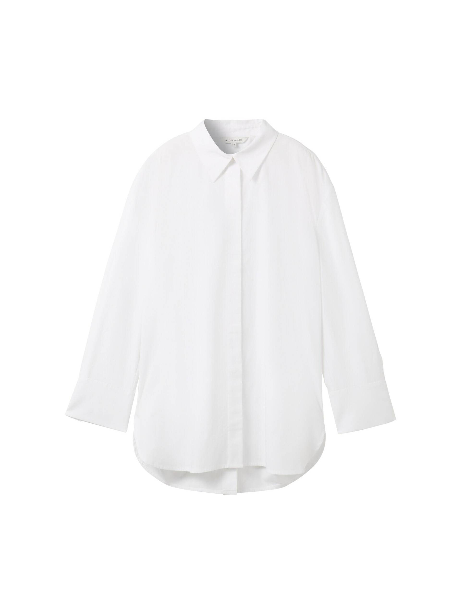 Tom Tailor - Unifarbene Bluse mit TENCEL(TM) Lyocell white - Gr. - 38 von Tom Tailor