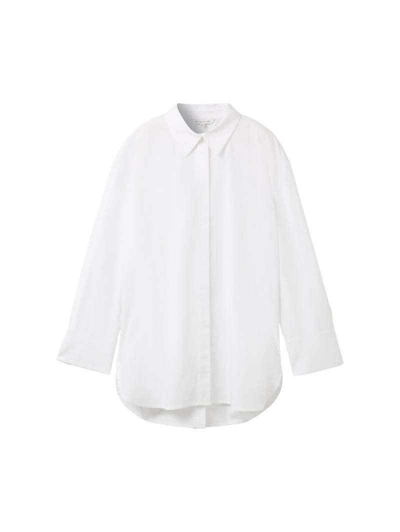 Tom Tailor - Unifarbene Bluse mit TENCEL(TM) Lyocell white - Gr. - 38 von Tom Tailor