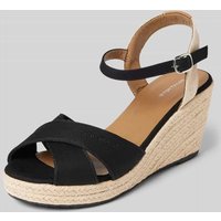 Tom Tailor Wedges mit Label-Stitching in Black, Größe 40 von Tom Tailor