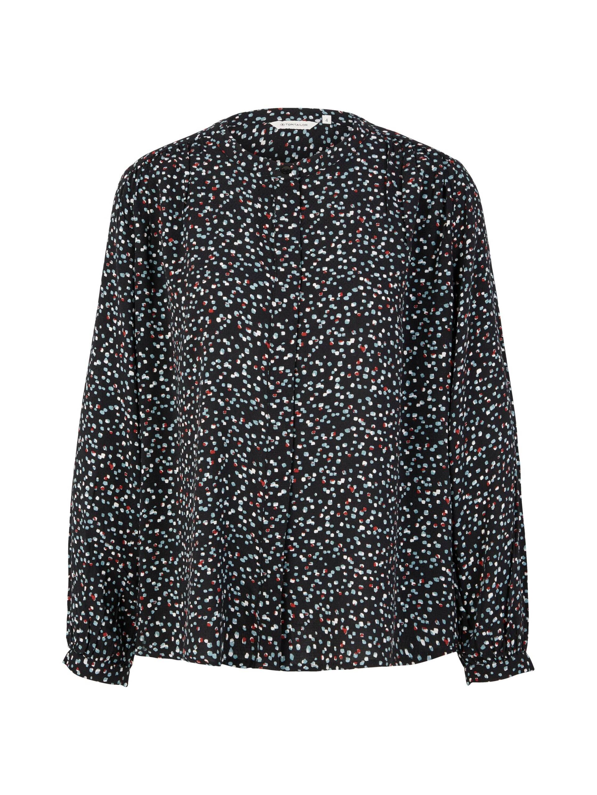Tom Tailor - gemusterte Bluse black dot design - Gr. - 38 von Tom Tailor